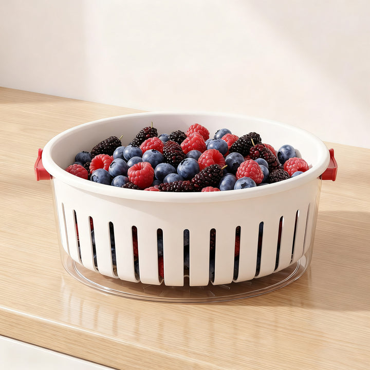 Vegetable washing sieve, two-piece, removable