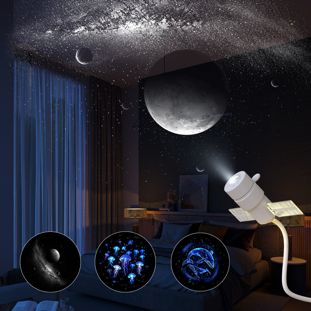 Starry sky projection lamp with foil sets