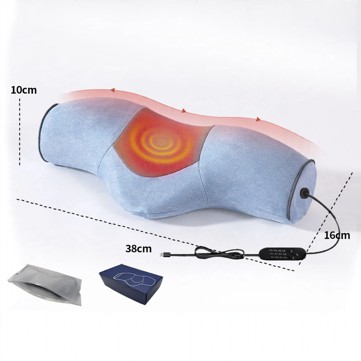 Neck pillow with heat function and massage, round