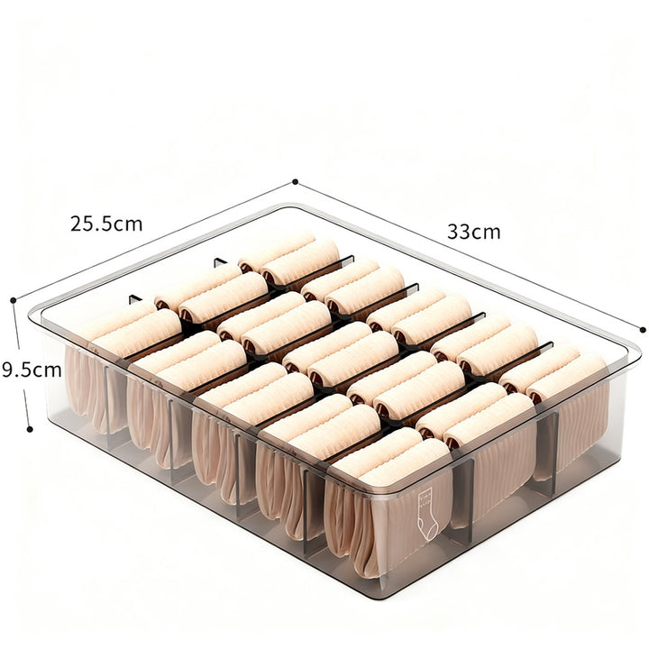 Lingerie organizer with compartments, 3-piece