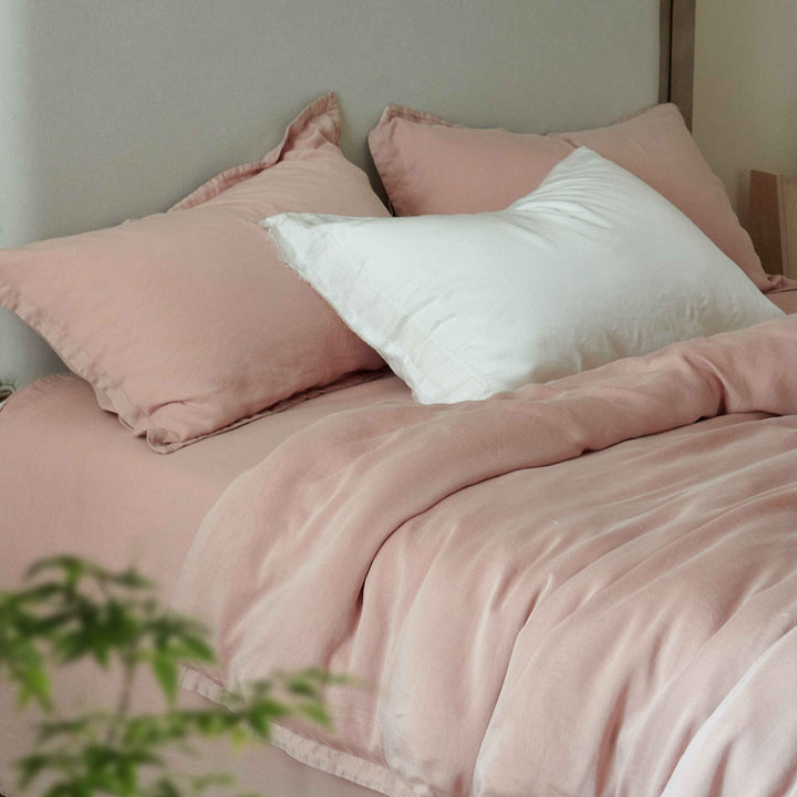 Lyocell Bed Linen Set, 4-piece, Vintage Look