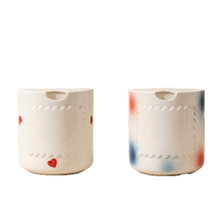 Hand-painted ceramic mug, 460 ml
