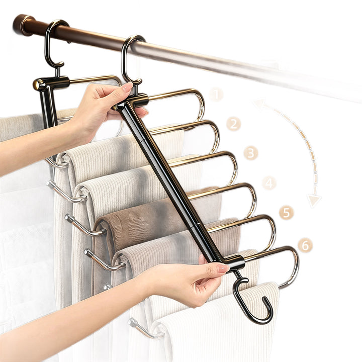Foldable stainless steel trouser hangers
