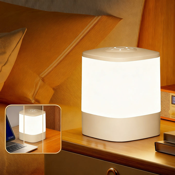 Nightstand lamp with clock and touch control