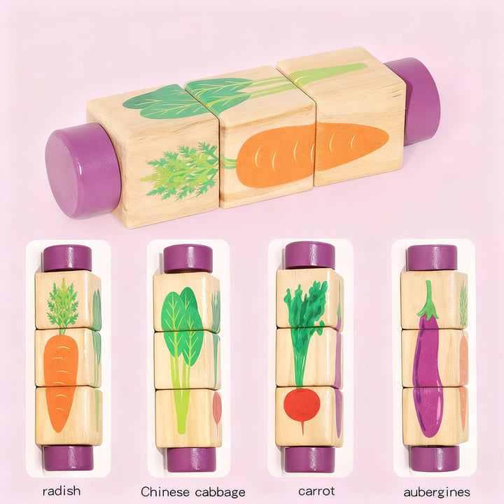 Wooden puzzle for babies, 0–3 years