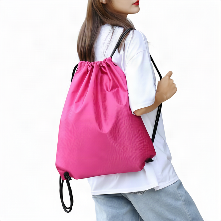 Sporty backpack with drawstring, 20–35 L, oxford fabric