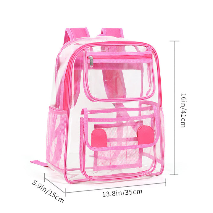 Transparent PVC backpack, waterproof