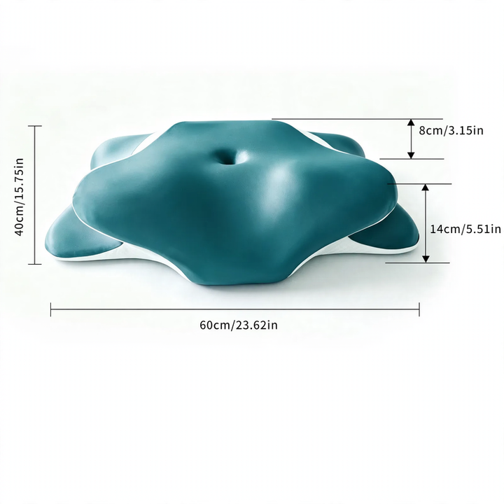 Neck support pillow made of memory foam, butterfly shape
