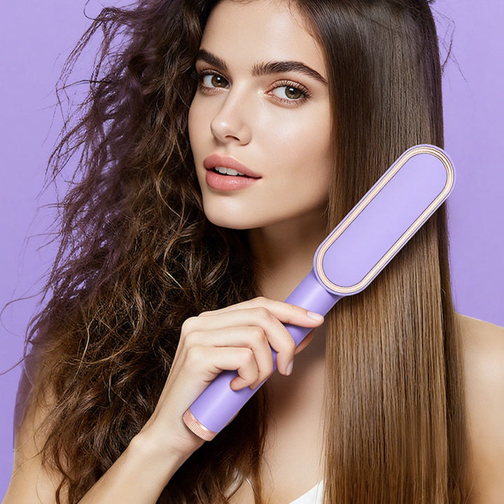 Digital Hair Straightening Brush with Ceramic, 5 Temperature Levels