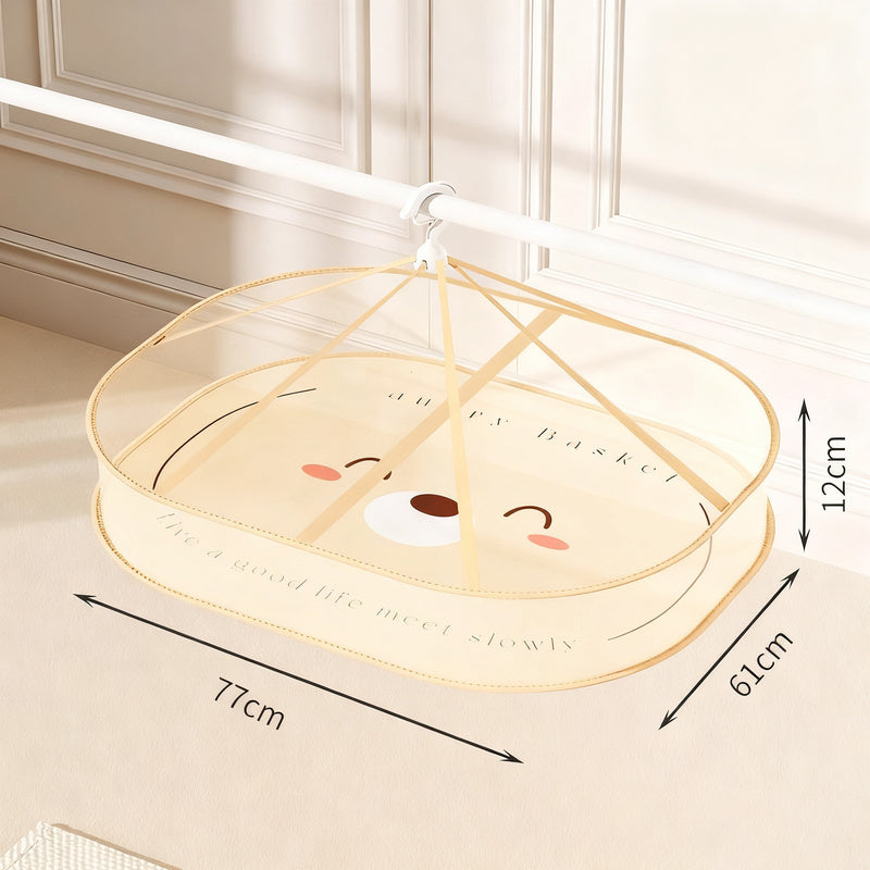 Foldable laundry drying nets, multilayer