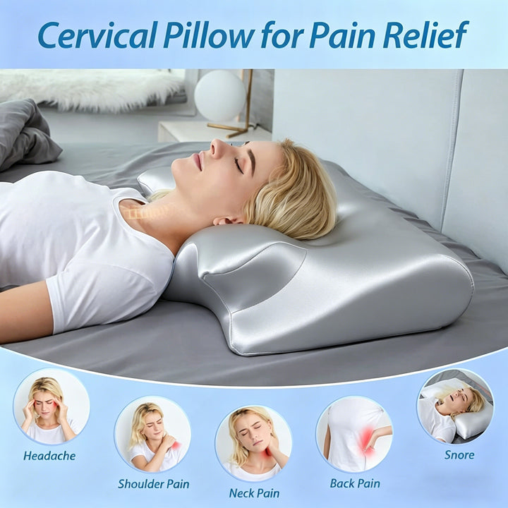 Neck support pillow, butterfly shape, memory foam