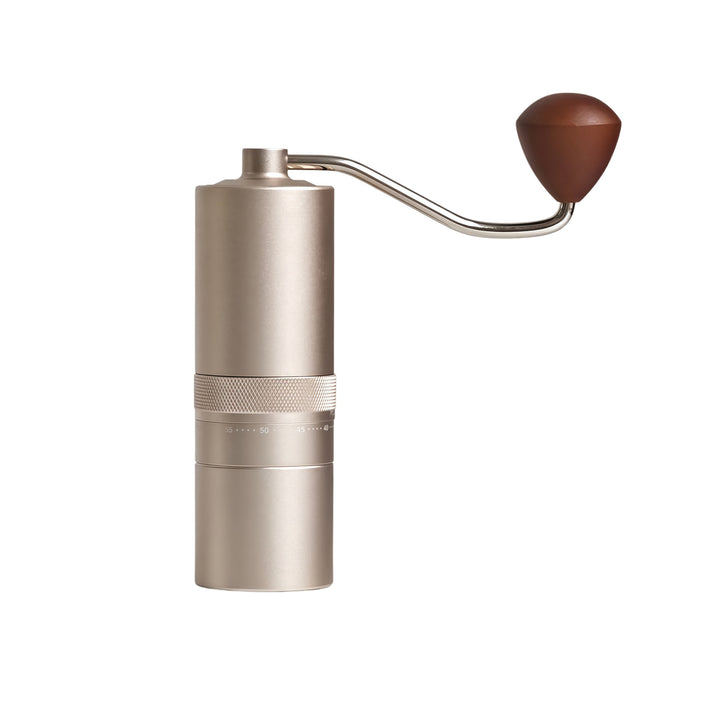 Hand coffee grinder with CNC grinding mechanism and brush