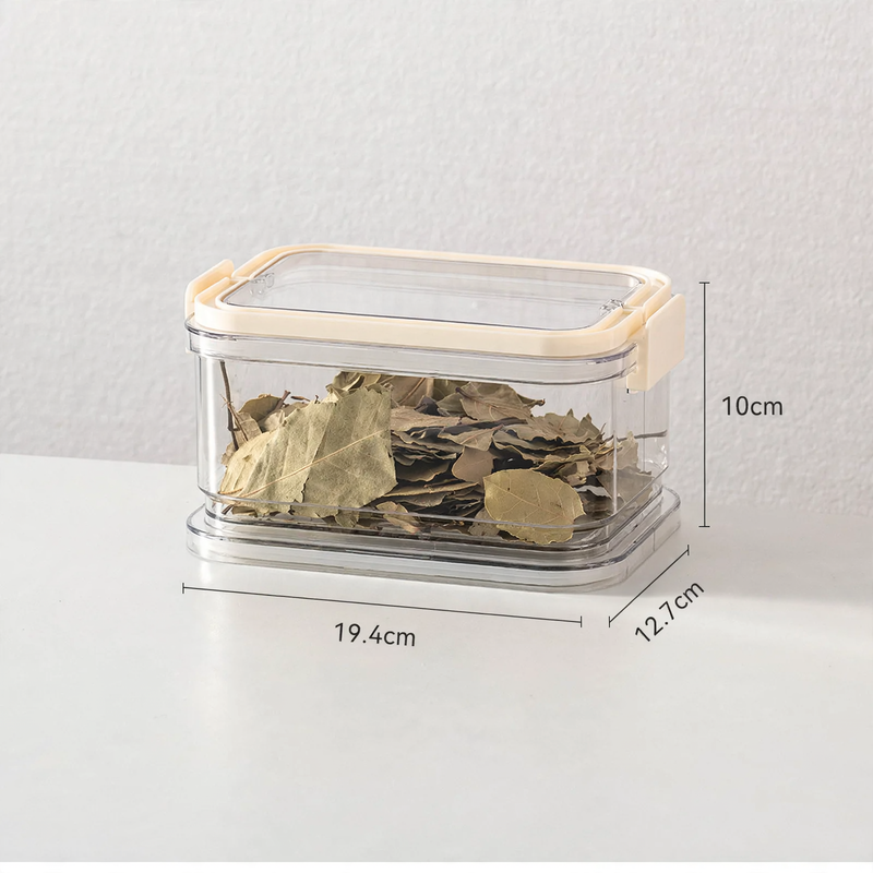 Spice container with lid, stackable, 301–500 ml