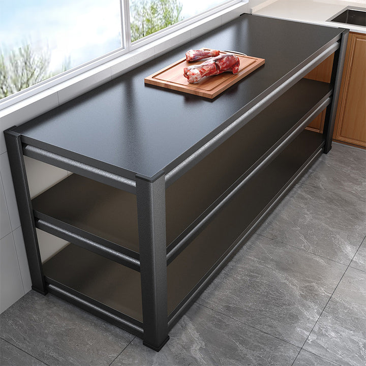 Kitchen Worktable made of Carbon Steel, 3 Levels