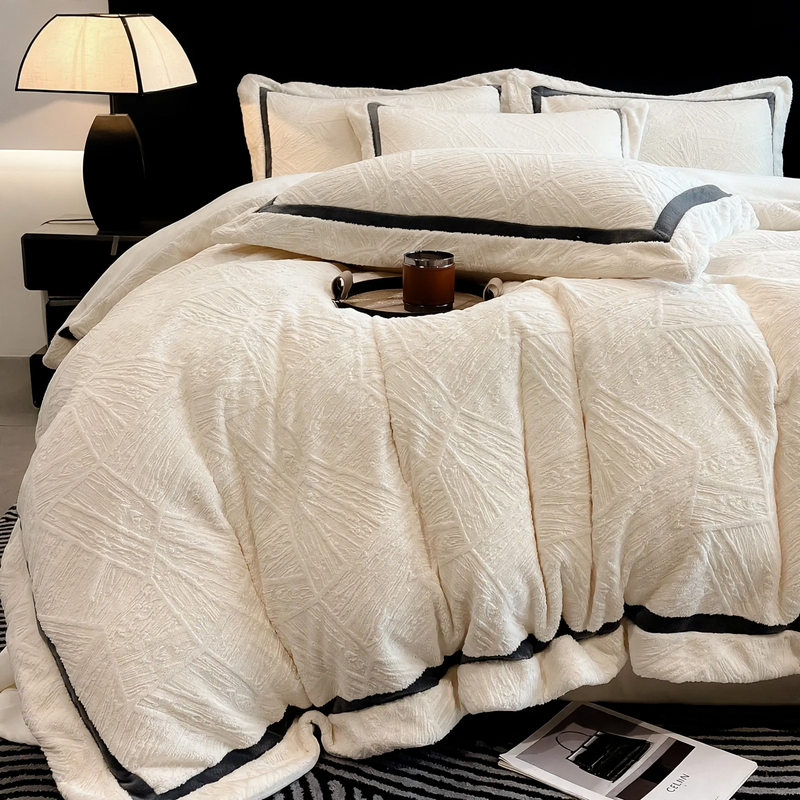 Flannel bed linen set, 4-piece, winter
