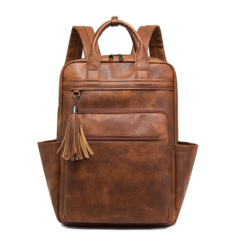 Women's backpack made of PU, large capacity