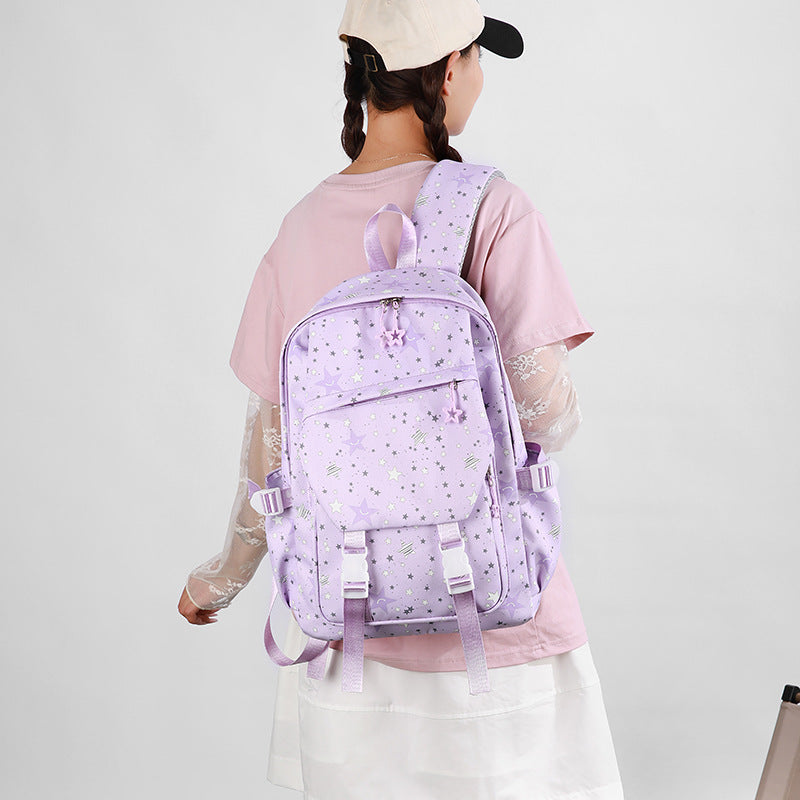 Large backpack made of polyester, breathable