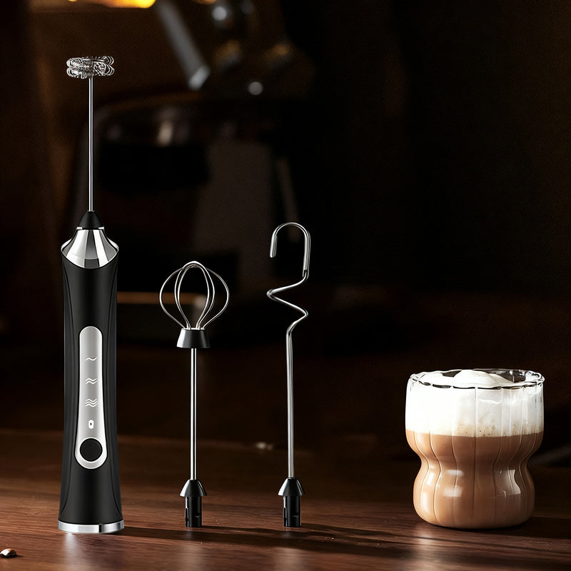 Electric milk frother, USB-C, multiple functions