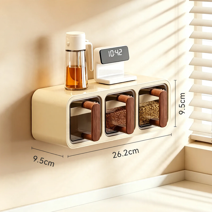 Spice box set for hanging, 2 or 3 compartments