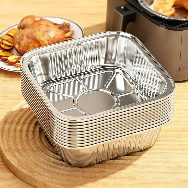 Silicone baking paper and aluminum foil for air fryers