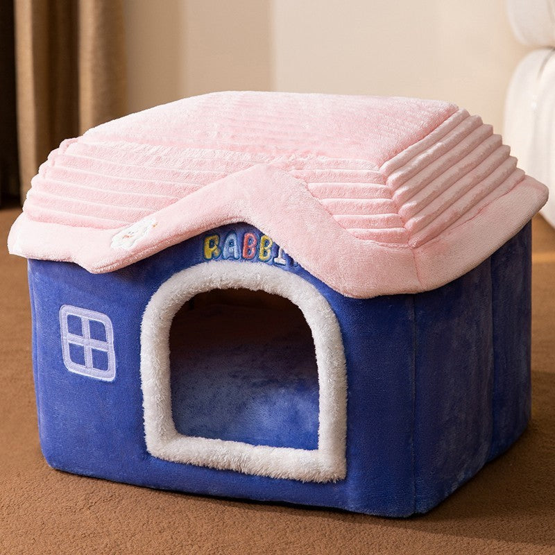 Pet bed with roof, PP cotton, closed