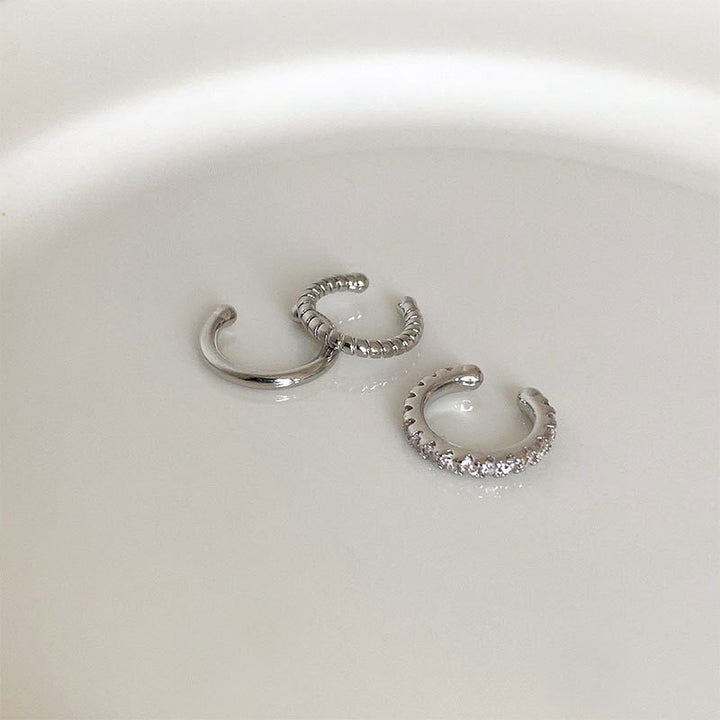 Copper ear clip, geometric design