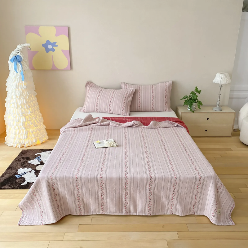 Cotton bedspread 3-piece, gauze fabric