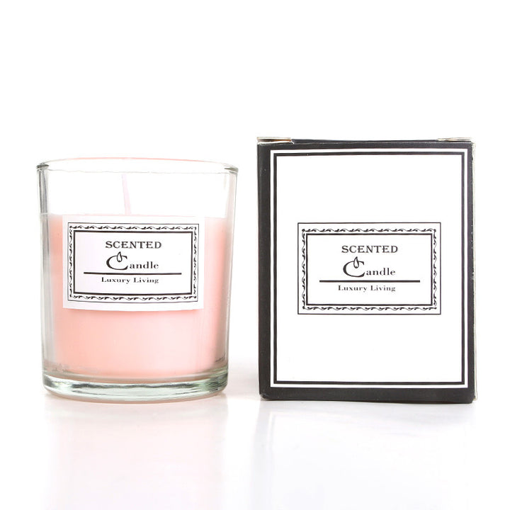 Scented candle from soy wax, cylinder