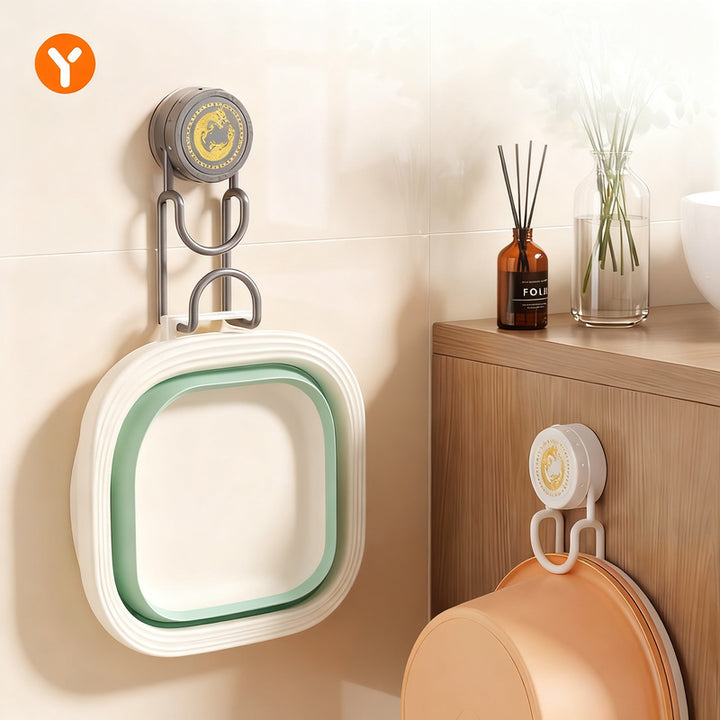 Metal suction cup wall hook