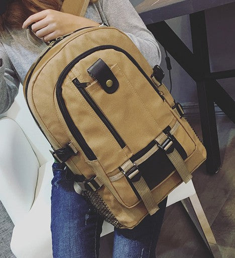 Canvas backpack, large and versatile