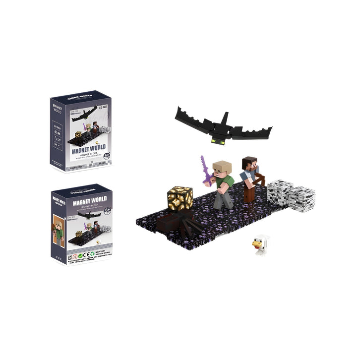 Magnetic building blocks, plastic, children's toy