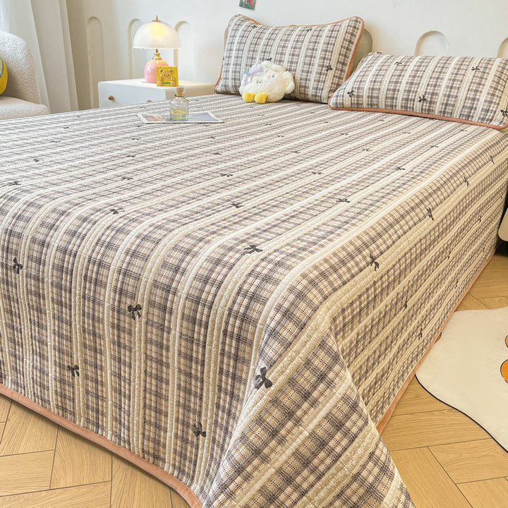 Cotton bedspread with baby fleece, 3-piece