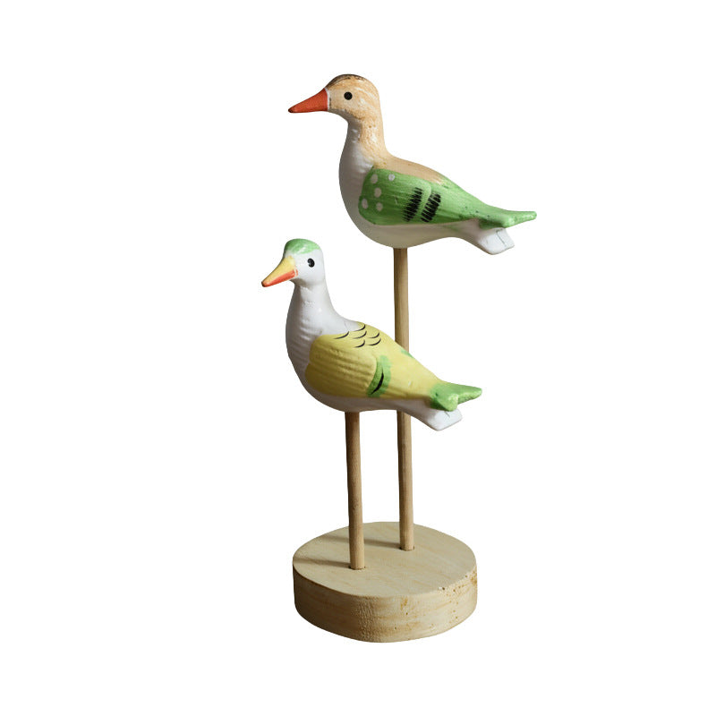Wood Bird Decorative Figure, Table Decoration in the Neoclassical Style