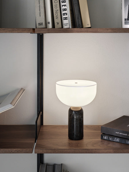 Mushroom-shaped table lamp, marble, LED, touch switch