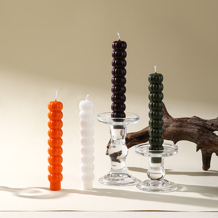 Handcrafted pumpkin scented candle with long stick