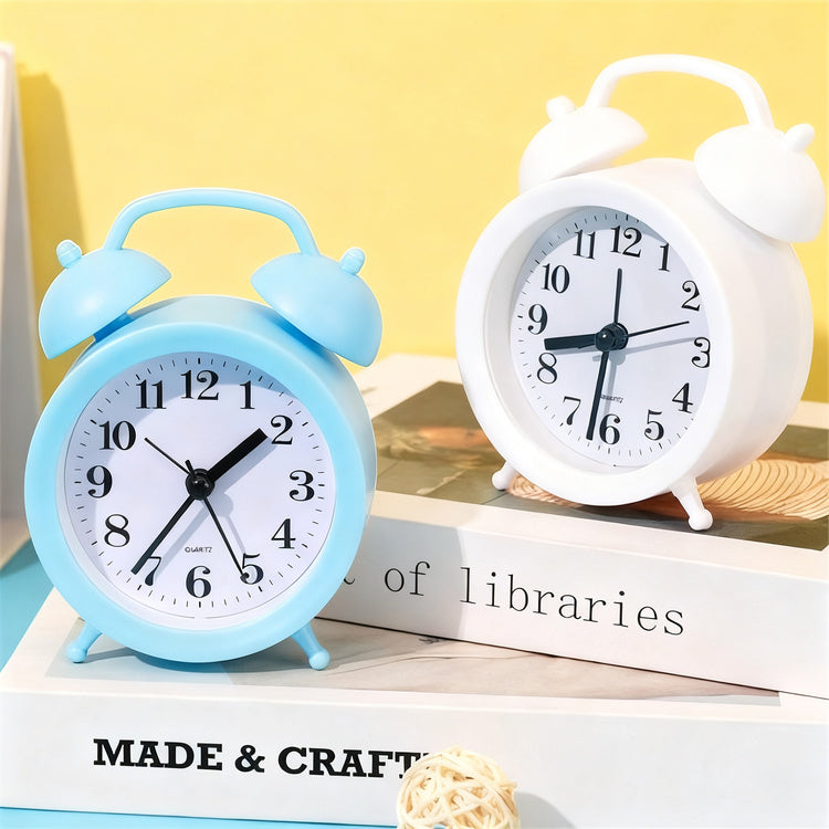 Alarm clock with hands and digital display, 4 cm thickness