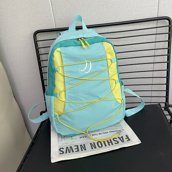 Nylon-Backpack, 20–35 L, with letter pattern