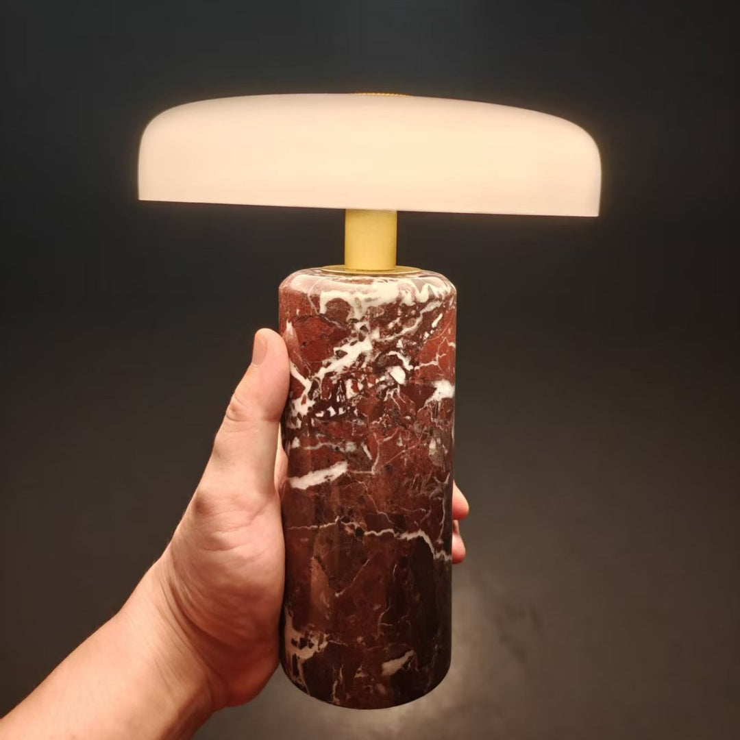 Marble table lamp model 5809, rechargeable, 3-level dimmable
