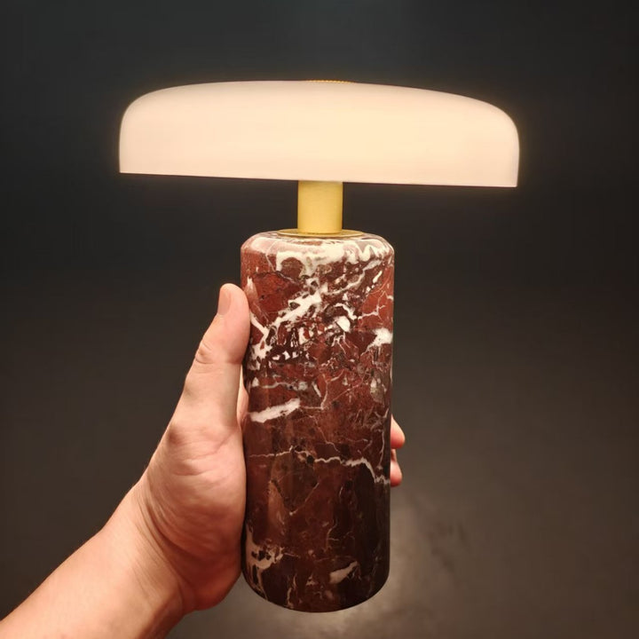Marble table lamp model 5809, rechargeable, 3-level dimmable