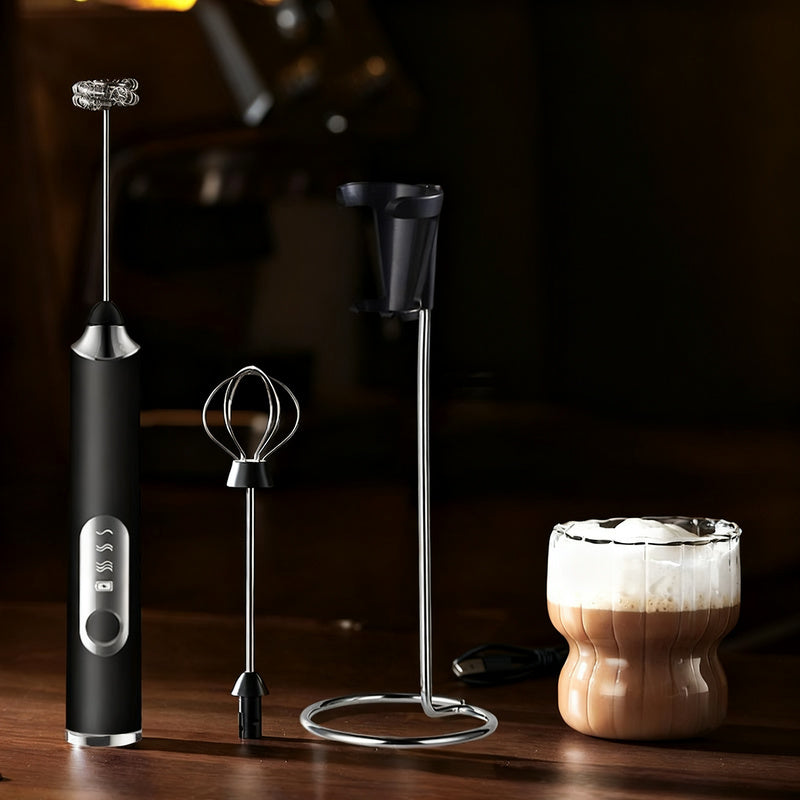 Electric milk frother, USB-C, multiple functions