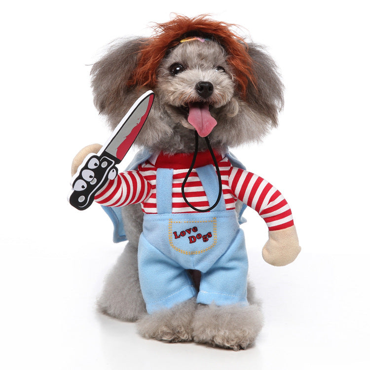 Dog clothing with costume design, polyester