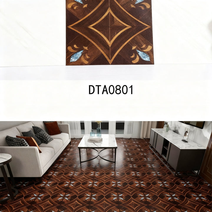 Self-adhesive PVC flooring with tile appearance