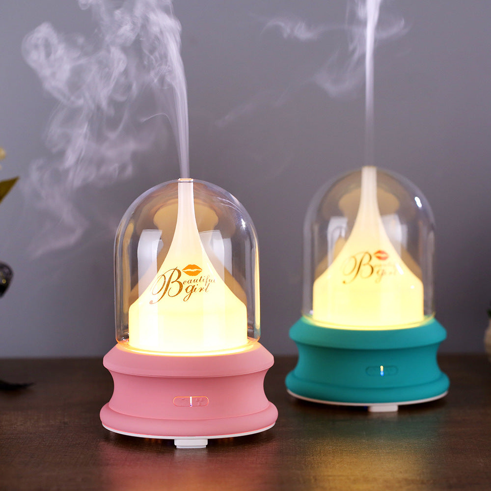 Ultrasonic aroma diffuser with LED light