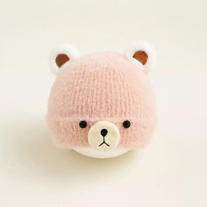 Children's hat with earflaps, knitted, warm