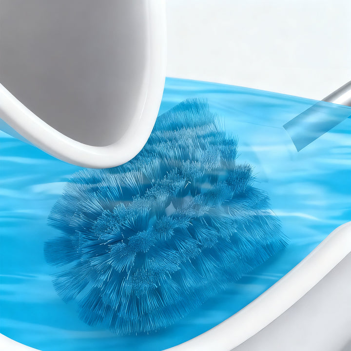 Toilet brush with wall holder