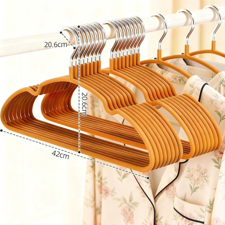 Wide plastic hangers, non-slip, set of 10 or 20