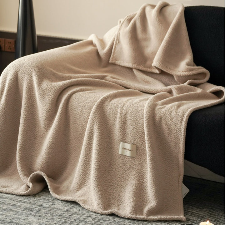 Double-sided fleece blanket, solid color, 120–200 cm