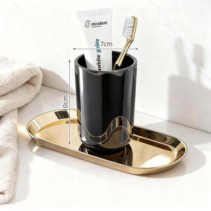 Portable toothbrush cup made of plastic
