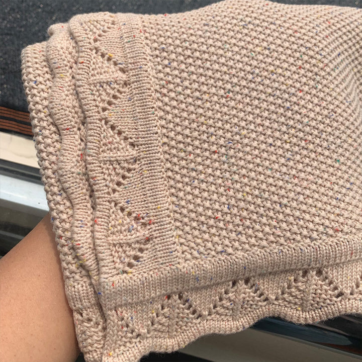 Cotton knitted blanket, 80×100 cm