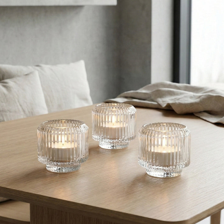 Glass Candle Holder, European Style, Two Functions